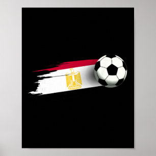 Egypt Flag Jersey Egyptian Soccer Team Egyptian Poster