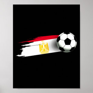 Egypt Flag Jersey Egyptian Soccer Team Egyptian T Poster