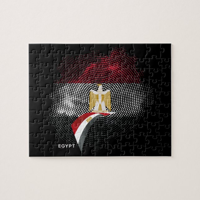 Egypt flag jigsaw puzzle (Horizontal)