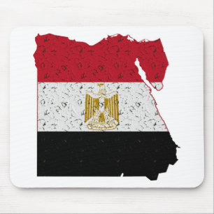 Egypt Flag Map Crackle Mouse Pad