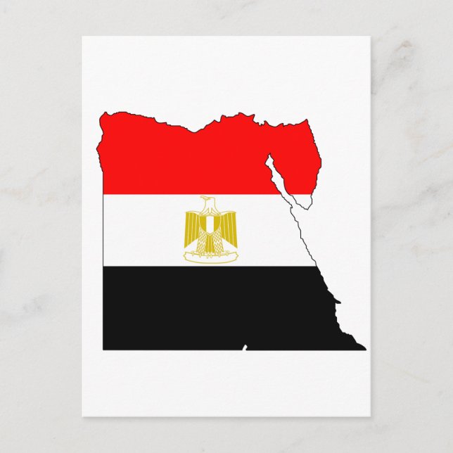 Egypt flag map postcard (Front)