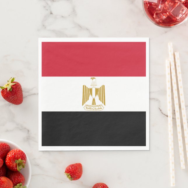 Egypt flag napkin (Insitu)