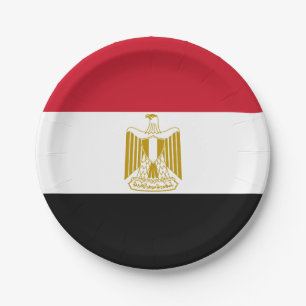 Egypt Flag Paper Plate