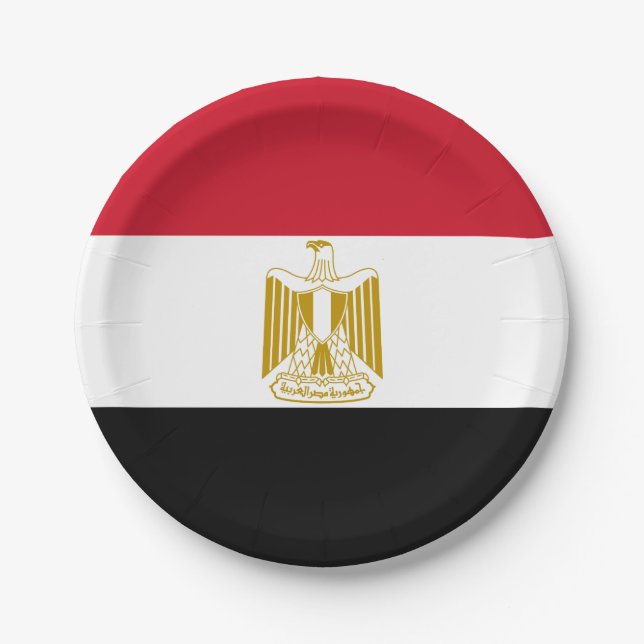 Egypt Flag Paper Plate (Front)