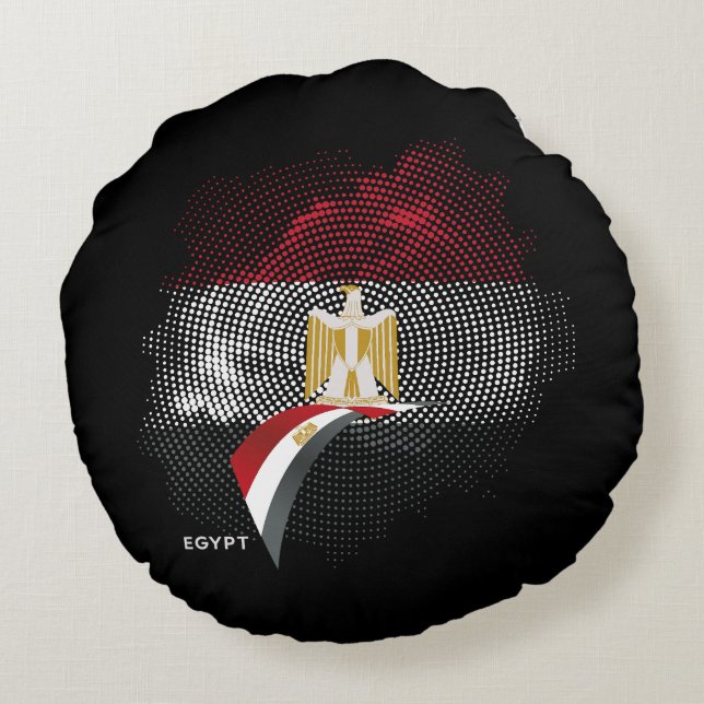 Egypt flag round cushion (Back)