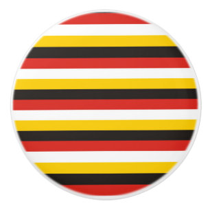 Egypt flag stripes country pattern symbol black re ceramic knob