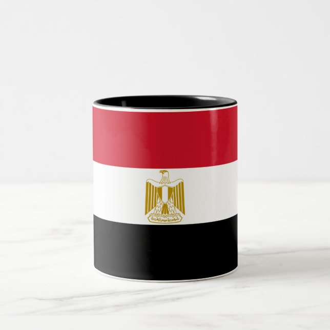 Egypt Flag Two-Tone Coffee Mug (Center)
