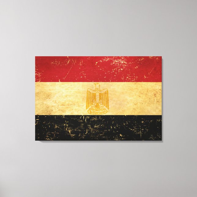 Egypt Flag Vintage Grunge Design Canvas Print (Front)