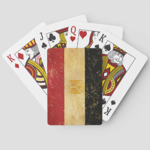 Egypt Flag Vintage Grunge Design Playing Cards