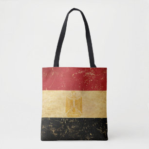 Egypt Flag Vintage Grunge Design Tote Bag