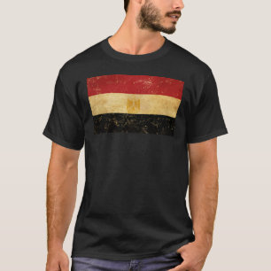 Egypt Flag Vintage Grunge Men's Black T-Shirt