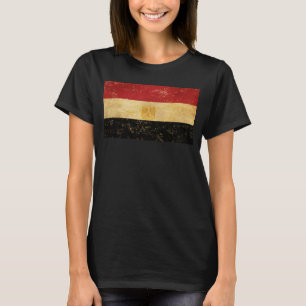 Egypt Flag Vintage Grunge Women's Black T-Shirt