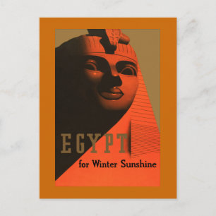 Egypt for Winter Sunshine Vintage Travel Postcard