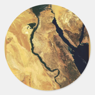 Egypt from outer space classic round sticker