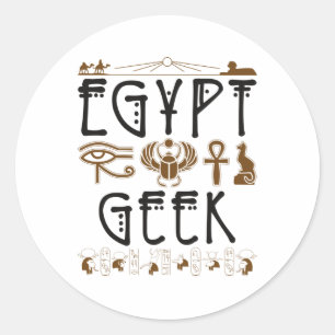 Egypt Geek Ancient Egyptian Archaeology Classic Round Sticker