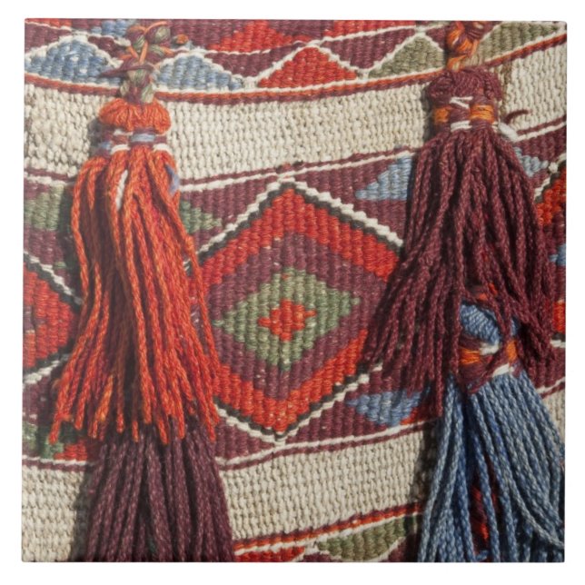 Egypt, Giza. Camel blanket at the Pyramids of Tile (Front)