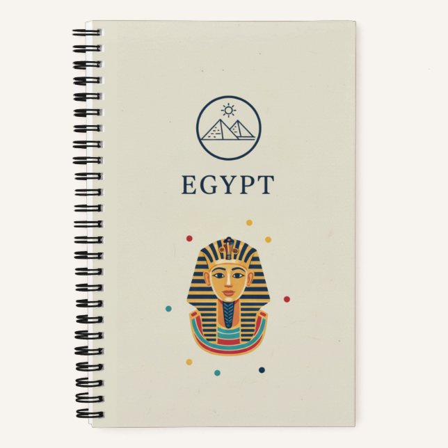 Egypt Heritage & Pharaoh's Mask Photo Archive  Notebook (Front)