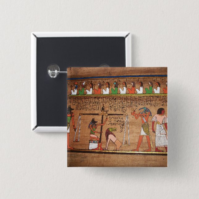 Egypt-Hieroglyphs Button (Front & Back)