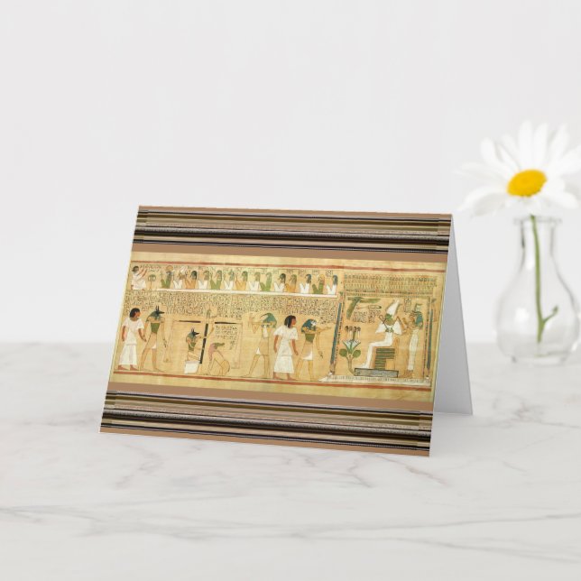 Egypt-Hieroglyphs Greeting Card (Small Plant)