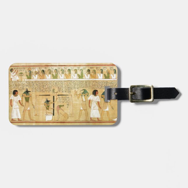 Egypt-Hieroglyphs Luggage Tag (Front Horizontal)