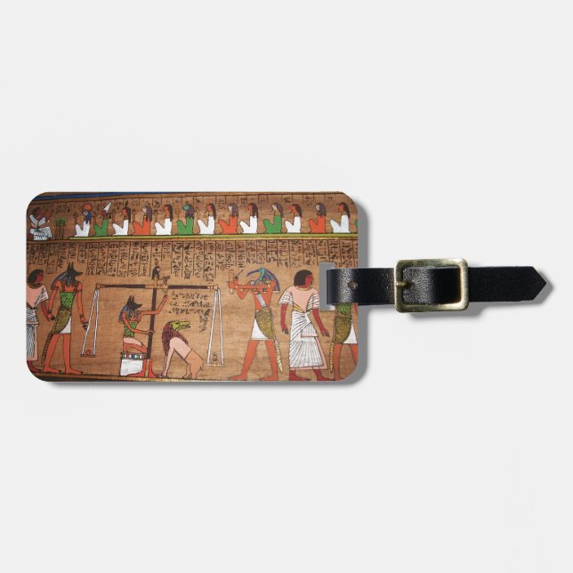 Egypt-Hieroglyphs Luggage Tag (Front Horizontal)