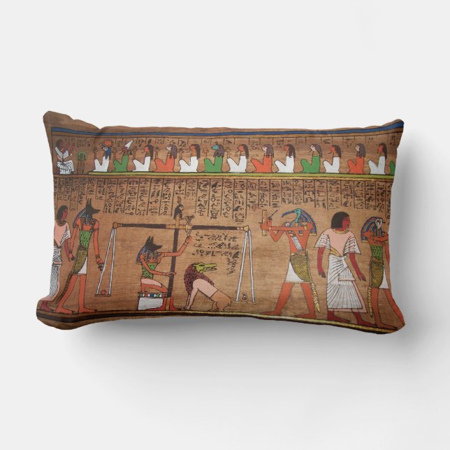Egypt-Hieroglyphs Lumbar Pillow (Front)