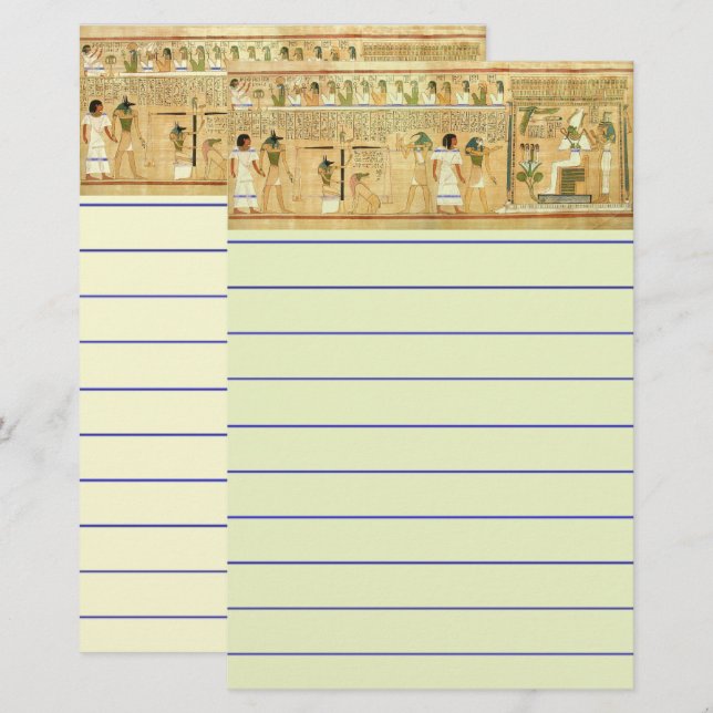Egypt-Hieroglyphs Stationery (Front/Back)
