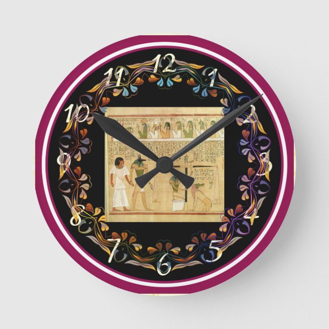 Egypt-Hieroglyphs Wall Clock (Front)