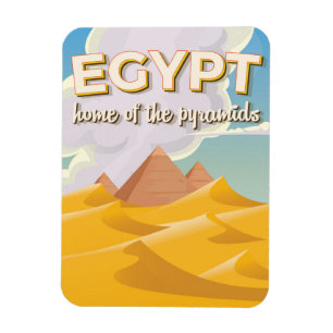 Egypt - Home of the Pyramids travel poster print Magnet