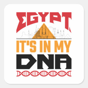 Egypt It's In My DNA Egyptian Heritage Roots Square Sticker