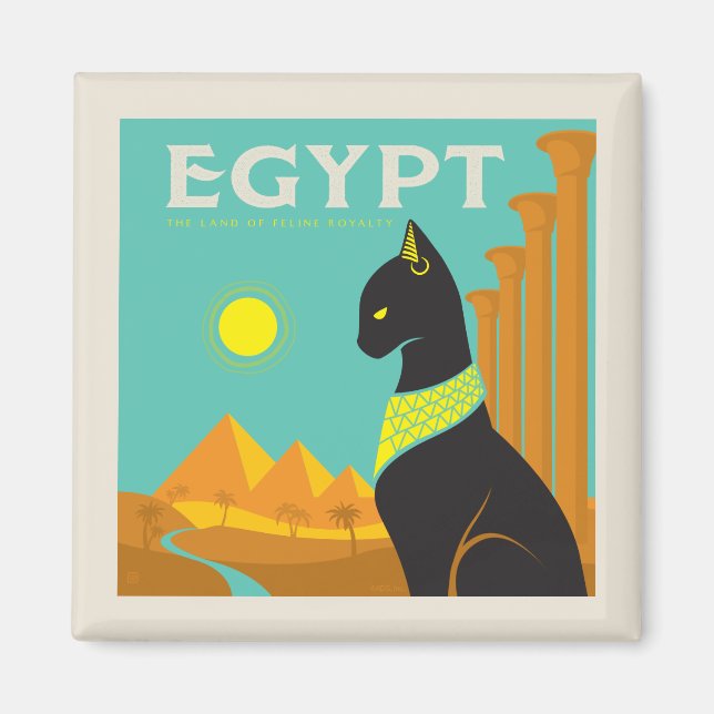 Egypt | Land of  Feline Royalty Magnet (Front)