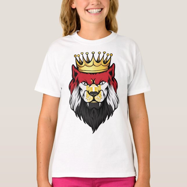 Egypt Lion King Flag T-Shirt (Front)