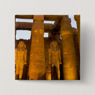 Egypt, Luxor. Karnack Temple. 15 Cm Square Badge