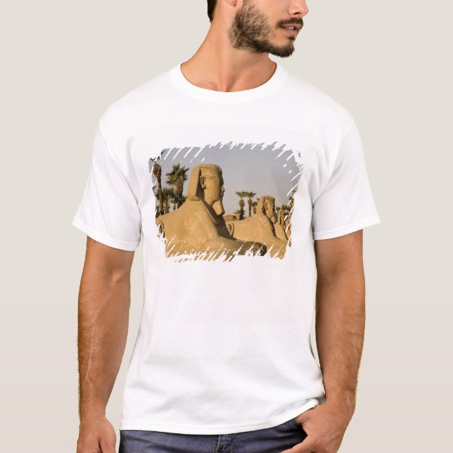 Egypt, Luxor. The Avenue of Sphinxes leads to T-Shirt (Front)