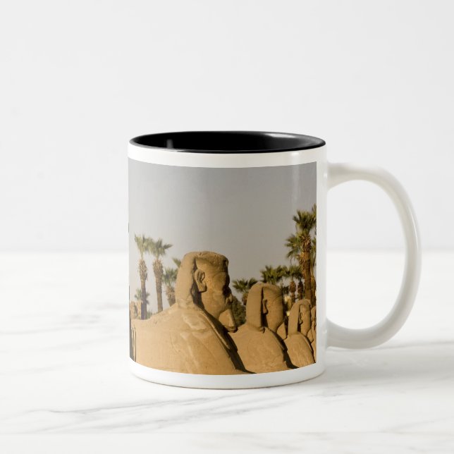 Egypt, Luxor. The Avenue of Sphinxes leads to Two-Tone Coffee Mug (Right)