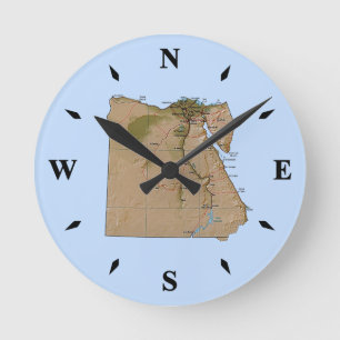 Egypt Map Clock