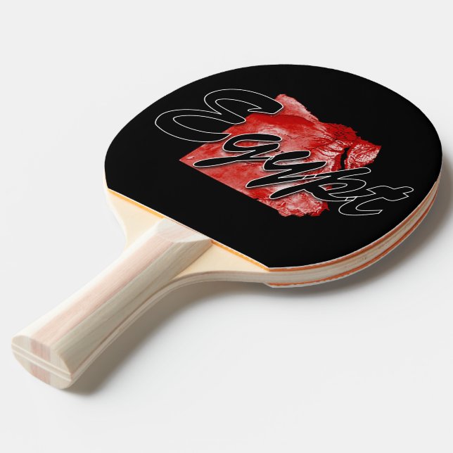 Egypt map ping pong paddle (Back Angle)