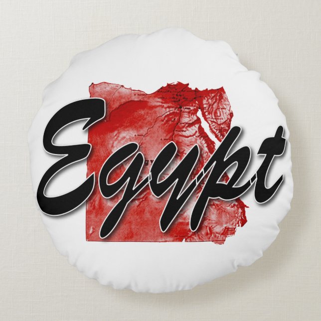 Egypt map round cushion (Back)