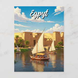 Egypt Nile Felucca Postcard