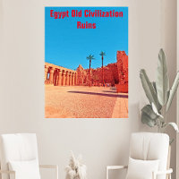 Egypt Old Civilisation Ruins Landscape Desert Wall