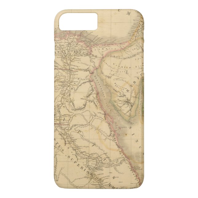Egypt, Palestine and Arabia Map Case-Mate iPhone Case (Back)