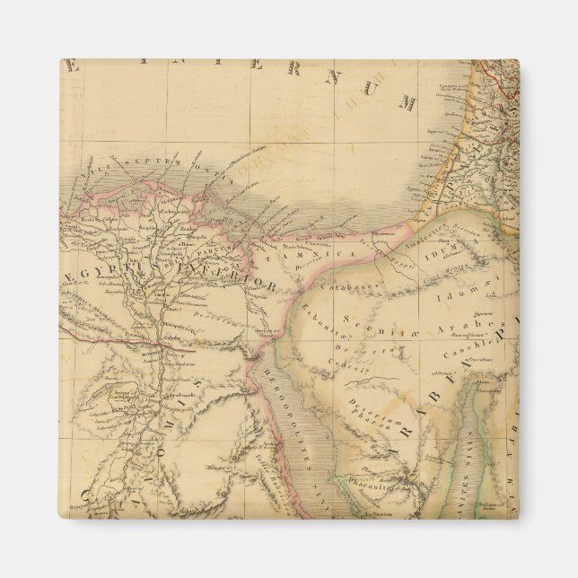 Egypt, Palestine and Arabia Map Magnet (Front)