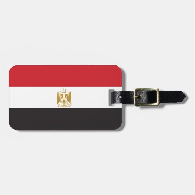 Egypt Plain Flag Luggage Tag (Front Horizontal)