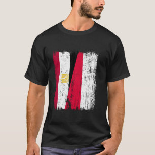 Egypt Poland Half Flag Egyptian Polish Ancestry T-Shirt