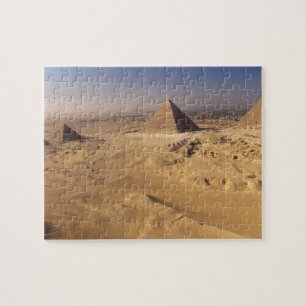 Egypt, Pyramids at Giza, Khafre, Khufu, Menkaure Jigsaw Puzzle