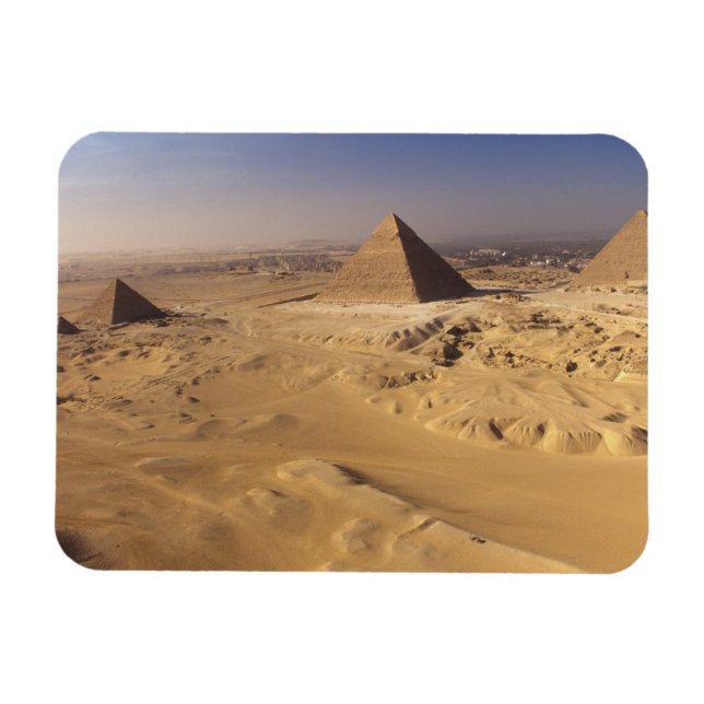 Egypt, Pyramids at Giza, Khafre, Khufu, Menkaure Magnet (Horizontal)