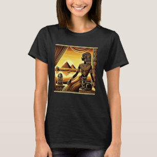 Egypt Queen Balcony Cat Nile Sunset Poster Design T-Shirt
