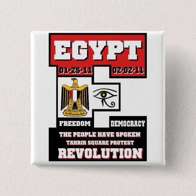 Egypt Revolution 15 Cm Square Badge (Front)