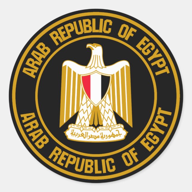 Egypt Round Emblem Classic Round Sticker (Front)