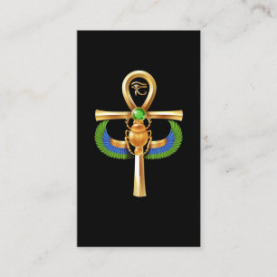 Egypt Scarab Artefact Ankh Horus Eye Business Card